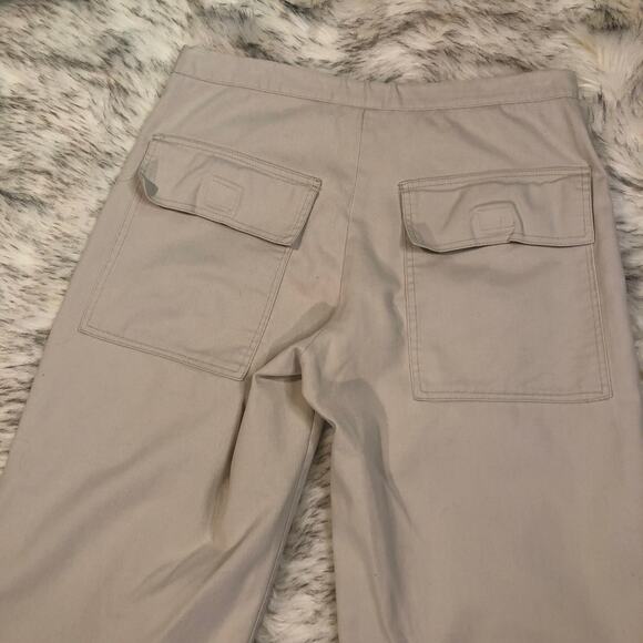 Vintage 90s Cottura Beige Drawstring High Rise Waisted Straight Leg Pants - Picture 14 of 15